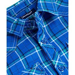 Pine Kids Cotton Full Sleeves Checks Shirts - Blue