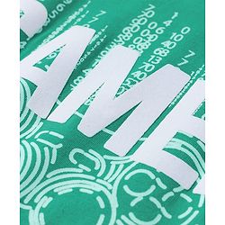 Pine Kids Cotton Knit Full Sleeves T-Shirt With Text Print - Mint