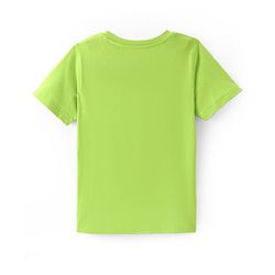 Pine Kids Cotton Knit Half Sleeves T-Shirt with Text Graphics - Lime Green