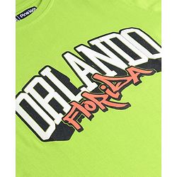 Pine Kids Cotton Knit Half Sleeves T-Shirt with Text Graphics - Lime Green