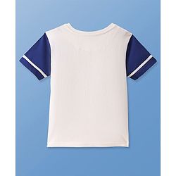 Pine Kids Cotton Knit Half Sleeves Text Printed T-Shirt - White