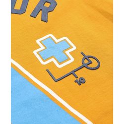 Pine Kids Cotton Knit Full Sleeves T-Shirt with Text Print - Golden