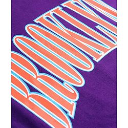 Pine Kids Cotton Knit Full Sleeve T-Shirt with Text Print  - Violet Indigo