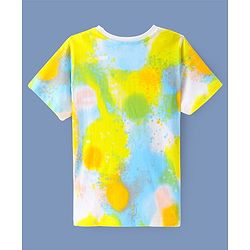Pine Kids Cotton Knit Half Sleeves T-Shirts with Play And Win Print - White