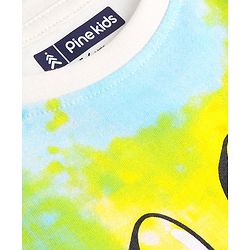 Pine Kids Cotton Knit Half Sleeves T-Shirts with Play And Win Print - White