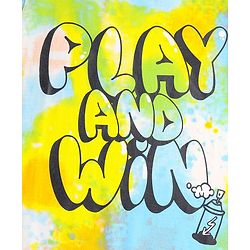 Pine Kids Cotton Knit Half Sleeves T-Shirts with Play And Win Print - White
