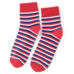 Pine Kids High Ankle Length Socks Text and Stripes Print Pack of 3 - Multicolor