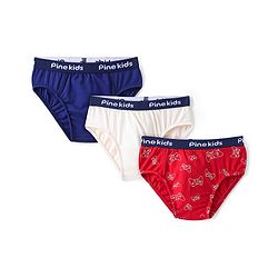 Pine Kids Cotton Lycra Knit Briefs Pack of 3 (Color & Print May Vary)