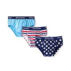 Pine Kids Cotton Lycra Knit Briefs Pack of 3 (Color & Print May Vary)