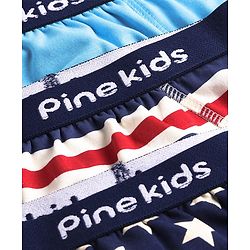 Pine Kids Cotton Lycra Knit Briefs Pack of 3 (Color & Print May Vary)