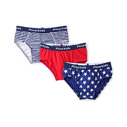 Pine Kids Cotton Lycra Knit Briefs Pack of 3 (Color & Print May Vary)