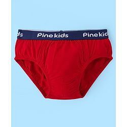 Pine Kids Cotton Lycra Knit Briefs Solid Colour Pack of 3 - Colour May Vary