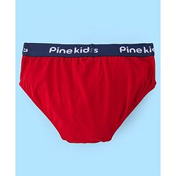 Pine Kids Cotton Lycra Knit Briefs Solid Colour Pack of 3 - Colour May Vary