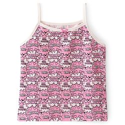 Pine Kids Cotton Lycra Knit Sleeveless Stripes & Text Printed Slips Pack of 3 (Colour & Print May Vary)