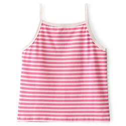 Pine Kids Cotton Lycra Knit Sleeveless Stripes & Text Printed Slips Pack of 3 (Colour & Print May Vary)