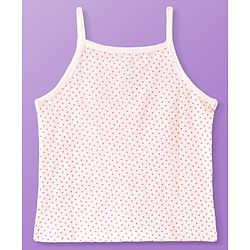 Pine Kids Cotton Lycra Knit Sleeveless Slips Floral & Heart Print Pack Of 3 (Color May Vary)