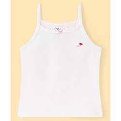 Pine Kids Cotton Lycra Knit Sleeveless Slips Heart Print Pack Of 3 (Color May Vary)