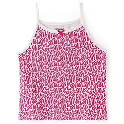 Pine Kids Cotton Lycra Knit Sleeveless Slips Text Print Pack Of 3 (Color May Vary)