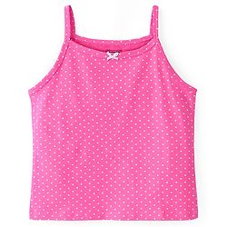 Pine Kids Cotton Lycra Sleeveless  Slips Polka Dots Print Pack of 3 (Color May Vary)