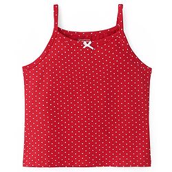 Pine Kids Cotton Lycra Sleeveless  Slips Polka Dots Print Pack of 3 (Color May Vary)
