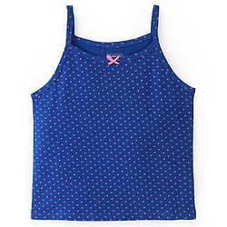 Pine Kids Cotton Lycra Sleeveless  Slips Polka Dots Print Pack of 3 (Color May Vary)