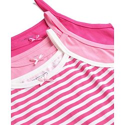 Pine Kids Cotton Lycra Sleeveless Slips Pack of 3 (Color & Print May Vary)