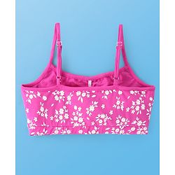 Pine Kids Cotton Sleeveless Bralettes With Floral Print Pack of 3 (Colour May Vary)