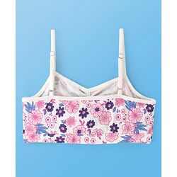 Pine Kids Cotton Sleeveless Bralettes With Floral Print Pack of 3 (Colour May Vary)