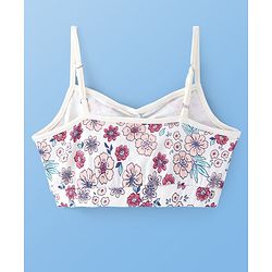 Pine Kids Cotton Sleeveless Bralettes With Floral Print Pack of 3 (Colour May Vary)