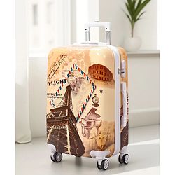 Pine Kids Trolley Luggage Bags Brown - 22 inch