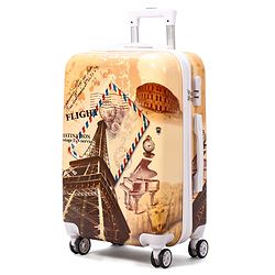 Pine Kids Trolley Luggage Bags Brown - 22 inch