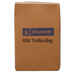 Pine Kids Trolley Luggage Bags Brown - 22 inch