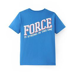 Pine Kids Marvel Cotton Knit Half Sleeves Front & Back Star Wars Graphic T-Shirt - Blue