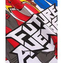 Pine Kids Marvel Cotton Knit Half Sleeves T-Shirt with Front & Back Avengers Graphics - White