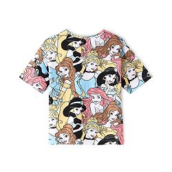Pine Kids Disney Cotton Knit Half Sleeves  with Disney Princess  Print T-Shirt  -Multicolour