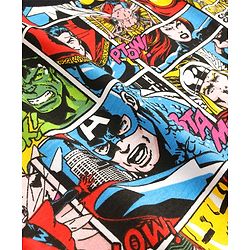 Pine Kids Marvel Cotton Knit Half Sleeves Night Suit With Avengers Comics Print - Multicolor