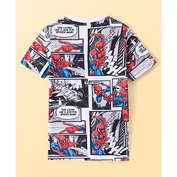 Pine Kids Marvel Single Jersey Knit Half Sleeve Night Suit with Spiderman Print - Multicolor