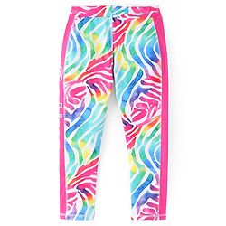 Pine Active Knit Full Length Printed Super Stretch Leggings - Multicolor