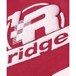Pine Kids Cotton Knit Full Sleeves Hooded Sweatjacket With Text Print & Kangaroo Pockets - Red