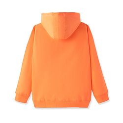 Pine Kids Cotton Knit Full Sleeves Hooded Sweatshirt  with Tiger Design - Orange