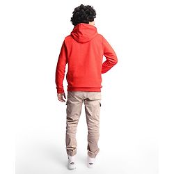 Pine Kids Cotton Knitted Full Sleeves Hooded Sweatshirt With Text Print - Red