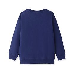 Pine Kids Cotton Knit Full Sleeves Sweatshirt With Text Print - Blue