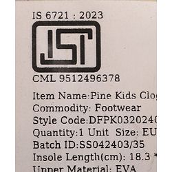 Pine Kids Slip On Printed Clogs with Back Strap - White & Yellow (Print May Vary)