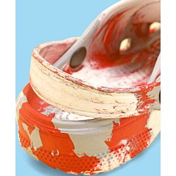 Pine Kids Clogs with Back Straps - White & Red (Print May Vary)
