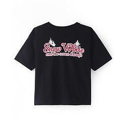 Pinekids Disney  Cotton Knit Half Sleeves T-Shirt With Disney Princess Front and Back Graphics - Black