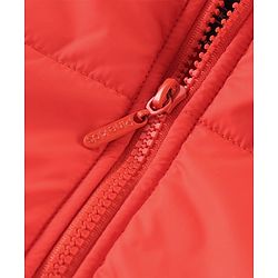 Pine Kids Sleevless Padded Hooded Jacket with Solid Colour - Orange