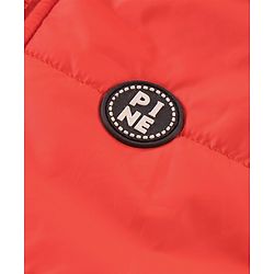 Pine Kids Sleevless Padded Hooded Jacket with Solid Colour - Orange