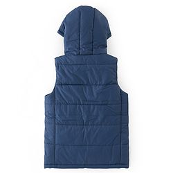 Pine Kids Sleevless Padded Hooded Jacket with Solid Colour - Airforce (Navy Blue)