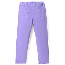 Pine Kids Woven Full Length Solid Denim Jeggings - Violet