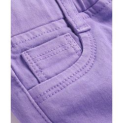 Pine Kids Woven Full Length Solid Denim Jeggings - Violet